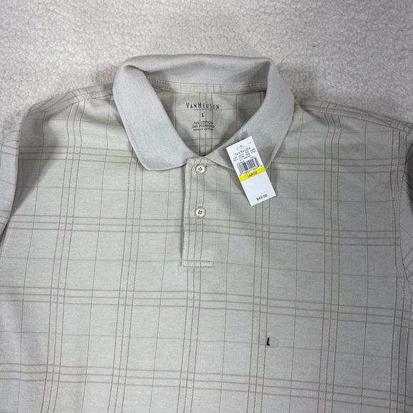 NWT VanHeusen Men's Size Large Tan Soft Long Sleeve Shirt - Picture 2 of 8